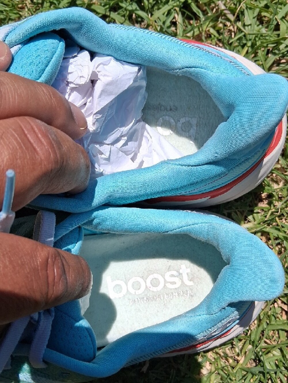 Hoka One One Women's Running Shoes - Aqua with Coral and White - Picture 11 of 13